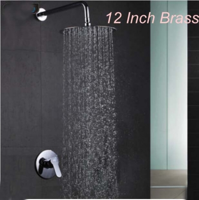 Wholesale And Retail Promotion Chrome Brass Wall Mounted 10" Rain Shower Faucet Single Handle Vavle Mixer Tap [Chrome Shower-2430|]