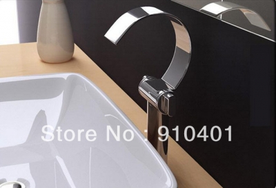 Wholesale And Retail Promotion Chrome Brass Waterfall Bathroom Basin Faucet Double Handles Sink Mixer Tap Tall [Chrome Faucet-1348|]