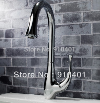 Wholesale And Retail Promotion Deck Mounted Chrome Brass Kitchen Faucet Dual Sprayer Sink Mixer Tap [Chrome Faucet-1030|]