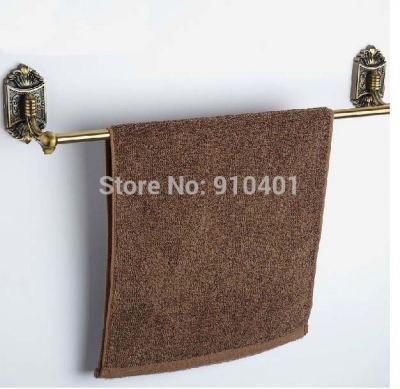 Wholesale And Retail Promotion Luxury Antique Bronze Wall Mounted Bathroom Towel Rack Holder Single Towel Bar [Towel bar ring shelf-5130|]