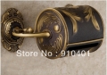 Wholesale And Retail Promotion Luxury Wall Mounted Bathroom Antique Brass Toilet Poper Holder Flower Carved Box