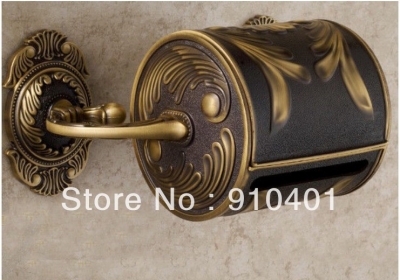 Wholesale And Retail Promotion Luxury Wall Mounted Bathroom Antique Brass Toilet Poper Holder Flower Carved Box [Toilet paper holder-4571|]