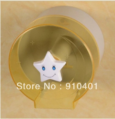 Wholesale And Retail Promotion Modern Bright Yellow Lovely Waterproof Toilet Roll Paper Holder Tissue Paper Box [Toilet paper holder-4677|]