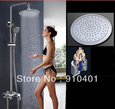 Wholesale And Retail Promotion NEW Luxury Wall Mounted Shower Faucet Rainfall Shower Mixer Bathtub Shower Tap [Chrome Shower-2345|]
