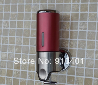 Wholesale And Retail Promotion NEW Modern Red 500ML Stainless Steel Wall Mounted Liquid Shampoo/ Soap Dispense