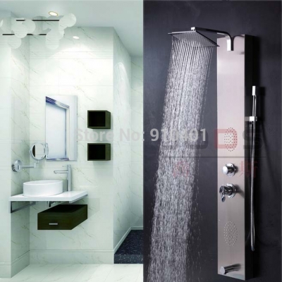 Wholesale And Retail Promotion Nickel Brushed Luxury Rain Shower Column Tub Faucet Massage Jets Shower Panel [Shower Column Shower Panel-3978|]