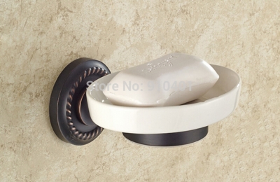 Wholesale And Retail Promotion Oil Rubbed Bronze Soap Dish Holder Wall Mounted Ceramic Dish Bathroom Accessory