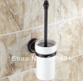 Wholesale And Retail Promotion Oil Rubbed Bronze Wall Mounted Bathroom Toilet Brushed Holder W/ Ceramic Cup