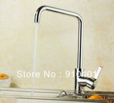 Wholesale And Retail Promotion Polished Chrome Brass Kitchen Faucet Swivel Spout Vessel Sink Mixer Tap 1 Handle [Chrome Faucet-1023|]