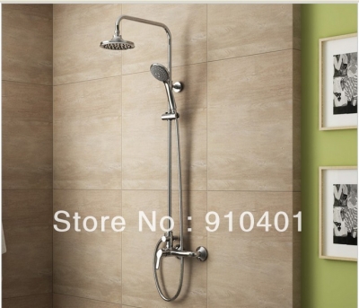 Wholesale And Retail Promotion Rainfall Shower Faucet tap Wall Mounted Chrome finish Bath Shower Faucet Mixer [Chrome Shower-2259|]