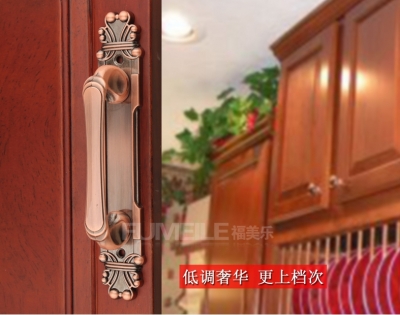 Wholesale Hardware accessories High quality Furniture handles Door handles Red copper Modern handles 216mm 2pcs/lot Free ship