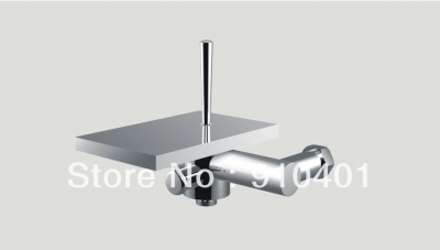 Wholesale and Retail Promotion Wall Mount Waterfall Square Spout Bathroom Basin Faucet Single Handle Mixer Tap [Chrome Faucet-1188|]