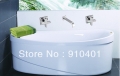 Wholesale and Retail Promotion Wall Mounted Waterfall Bathroom Basin Faucet Dual Cross Handles Vanity Sink Tap