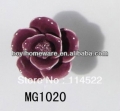 new design hand made purple flower ceramic knobs handles cabinet pull kitchen cupboard knob kids drawer knobs MG1020