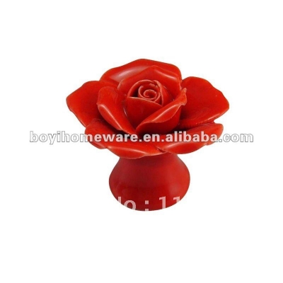 red ceramic knobs handmade furniture knobs for kids wholesale and retail shipping discount 200pcs/lot MG-13 [SingleHoleKnobs-583|]