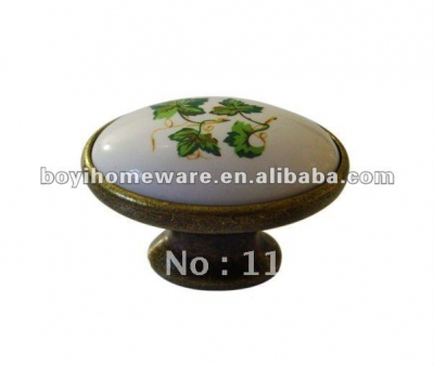 rustic ceramic kitchen cabinet knobs wholesale and retail shipping discount 100pcs/lot T59-AB [BronzeZincAlloyHandlesandKnobs-52|]