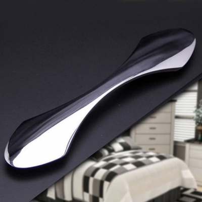 -Modern simple Bright chrome Solid Zinc alloy cupboard Knob Fashion Furniture handle drawer/closet pull