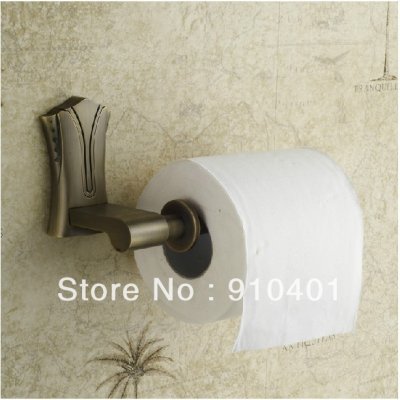 Wholesale And Retail Promotion Antique Brass Wall Mounted Flower Carved Toilet Paper Holder Tissue Bar Holder