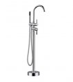 Brand NEW Floor Mouted Free Standing Bathtub Mixer Tap Faucet w/hand Shower Tub Filler Solid Brass Chrome Finish