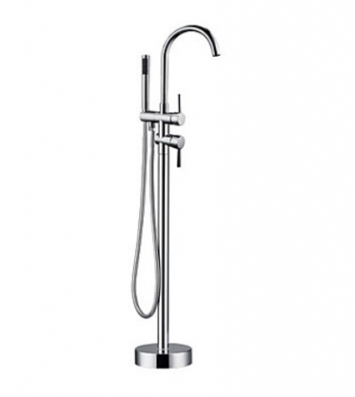 Brand NEW Floor Mouted Free Standing Bathtub Mixer Tap Faucet w/hand Shower Tub Filler Solid Brass Chrome Finish [Floor Mounted Faucet-2719|]