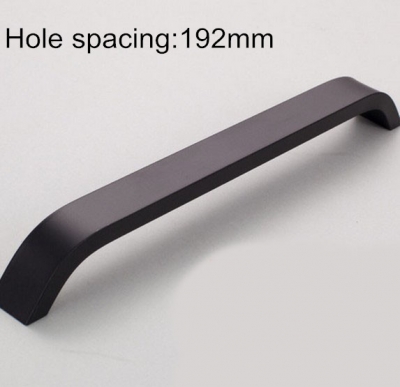 Cabinet Handle Space Aluminum Solid Black Cupboard Drawer Kitchen Handles Pulls Bars 192mm Hole Spacing [Cabinethandles-47|]