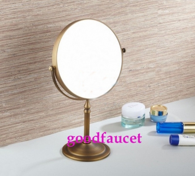NEW Antique brass Deck Mount Beauty Cosmetic Mirror Dual Side 3x to 1x Magnifying Mirror 8 inches Round Mirror [Make-up mirror-3584|]