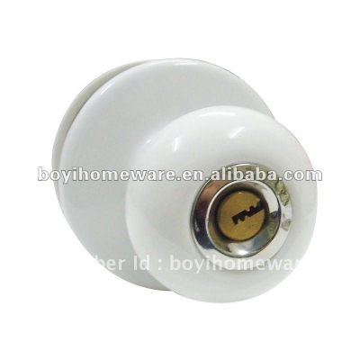 Plain white ceramic Cute lock hotel door lock wholesale and retail shipping discount 24 sets/lot S-006 [CeramicDoorLocks-162|]
