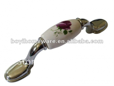 Red rose bedroom drawer handles/ flush handle/handle knob and pull/ home hardware wholesale and retail 50pcs/lot B05-PC