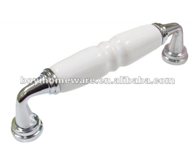 Silver zinc + white ceramic door knobs/ kitchen door knob/ ceramic handle/ cabinet handle wholesale and retail 50pcs/lot AM0-PC