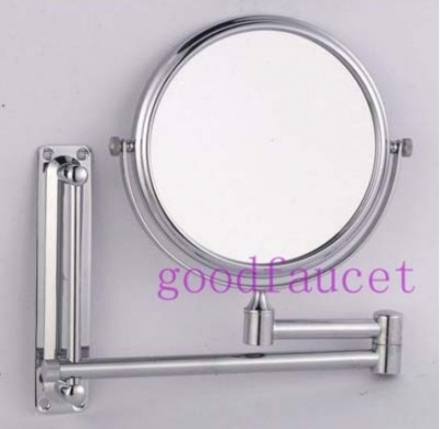 Wholesale And Retail Beauty Brass Wall Mounted Bathroom Mirror Double Side 3X1X Magnifying Make up Mirror Chrome