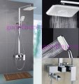 Wholesale And Retail NEW Chrome Brass Water Pressure Boosting Bathroom Rain 8