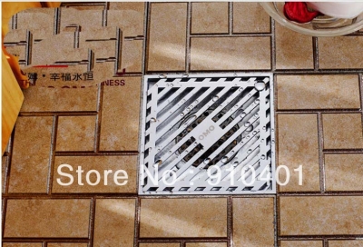 Wholesale And Retail Promotion Chrome 304 Stainless Steel Square Bathroom Shower Floor Drain Grate Waste Drain [Floor Drain & Pop up Drain-2614|]