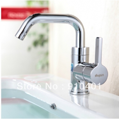 Wholesale And Retail Promotion Chrome Brass Deck Mounted Swivel Spout Single Handle Sink Mixer Tap Bath Faucet
