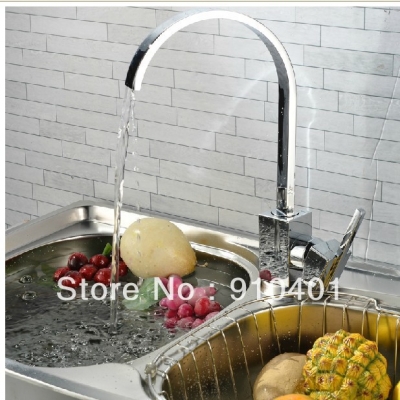 Wholesale And Retail Promotion Chrome Brass Swivel Spout Waterfall Bathroom Basin Faucet Single Handle Mixer [Chrome Faucet-1010|]