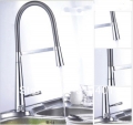 Wholesale And Retail Promotion Chrome Swivel Pull Out Spray Spout Kitchen Sink Faucet Mixer Tap Single Lever