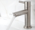 Wholesale And Retail Promotion Deck Mounted Brushed Nickel Bathroom Basin Faucet Single Handle Cold Water Tap