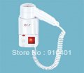 Wholesale And Retail Promotion Hotel Supplies Wall Hair Dryer Bathroom Wall Mounted Hair Dryer Machine White Color