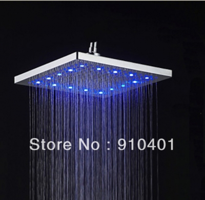 Wholesale And Retail Promotion LED Color Changing Bathroom 12" Square Rain Shower Head Shower Replacement Head
