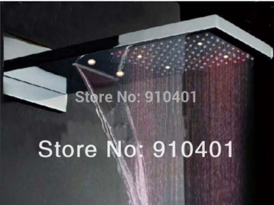 Wholesale And Retail Promotion LED Color Changing Waterfall Rainfall Shower Head Bathroom Square Shower Head