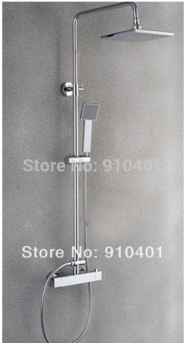 Wholesale And Retail Promotion Luxury Bathroom Rain Shower Faucet Set Thermostatic Mixer Valve W/ Hand Shower