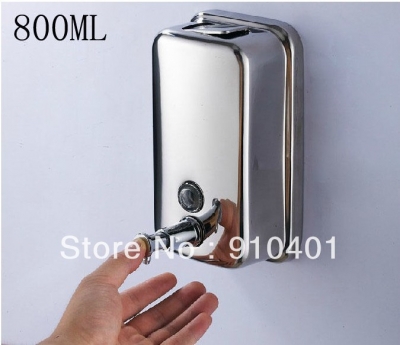Wholesale And Retail Promotion NEW Bathroom Wall Mounted Stainless Steel Liquid Soap Dispenser 800ml Soap Box [Soap Dispenser Soap Dish-4191|]