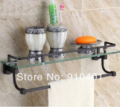 Wholesale And Retail Promotion NEW Luxury Oil Rubbed Bronze Bathroom Shelf Caddy Cosmetic Storage Towel Holder [Storage Holders & Racks-4469|]