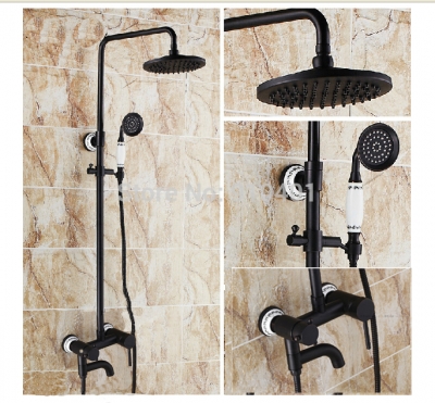 Wholesale And Retail Promotion NEW Oil Rubbed Bronze Rain Shower Faucet Swivel Spout Tub Mixer Tap Hand Unit