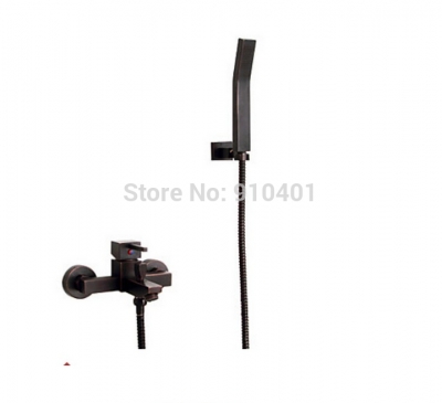 Wholesale And Retail Promotion NEW Oil Rubbed Bronze Wall Mounted Bathroom Tub Faucet Single Handle Hand Shower [Wall Mounted Faucet-5221|]