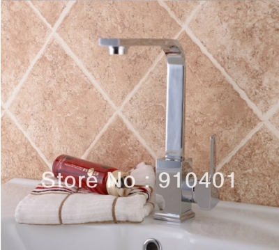 Wholesale And Retail Promotion NEW Polished Chrome Brass Kitchen Bar Sink Faucet Swivel Spout Vessel Mixer Tap [Chrome Faucet-619|]