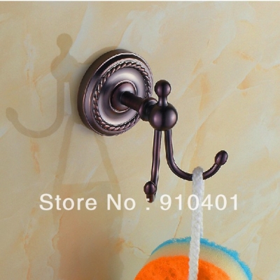 Wholesale And Retail Promotion Oil Rubbed Bronze Wall Mounted Hooks For Rack Hanger Hats Clothes Towel Dual Peg [Hook & Hangers-3041|]