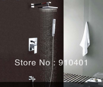 Wholesale And Retail Promotion Polished Chrome Bathroom 8" Rain Shower Faucet Bathtub Mixer Tap W/ Hand Shower [Chrome Shower-2303|]