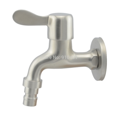 Wholesale And Retail Promotion Wall Mounted Brushed Nickel Bathroom Washing Machine Faucet Single Handle Faucet