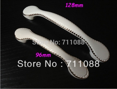 double hole 128mm clothes cabinet ivory gold European sinple modern knob Kitchen Cabinet Drawer Furniture Handle