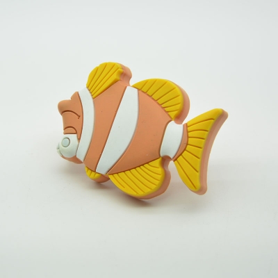 whole sales children harm proof animation fish design soft kids furniture handles drawer pulls kids bedroom dresser knobs